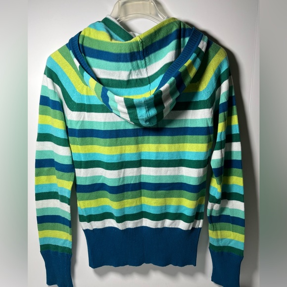 Gap Cotton/Cashmere Blend Full-fashion Knit Full Zip Color-blocked Hoodie - Picture 3 of 16